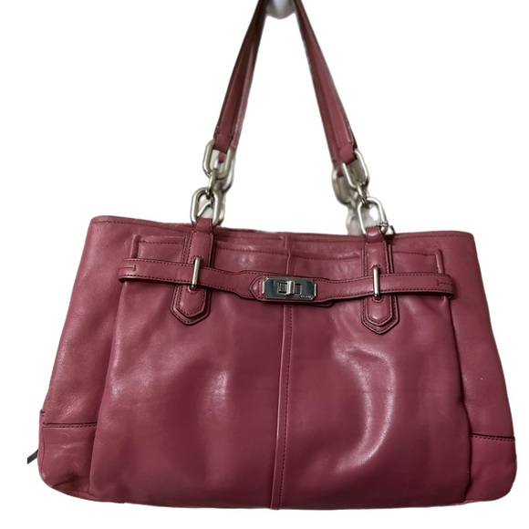 Coach # 17811 Elegant Pink Leather Handbag - Picture 1 of 13